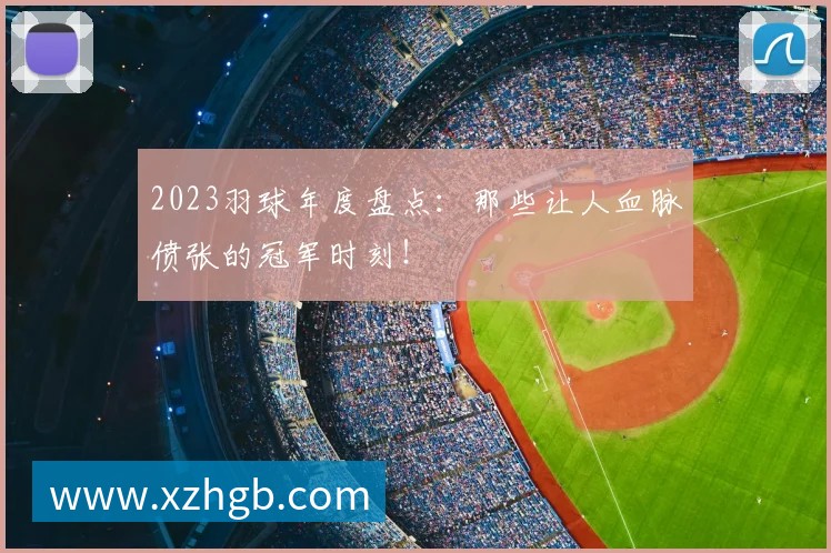 2023羽球年度盘点:那些让人血脉偾张的冠军时刻!